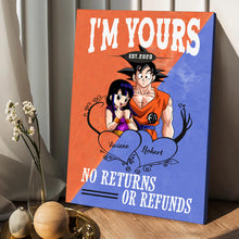 Load image into Gallery viewer, Personalized Canvas Poster with Custom Names Engagement Gift
