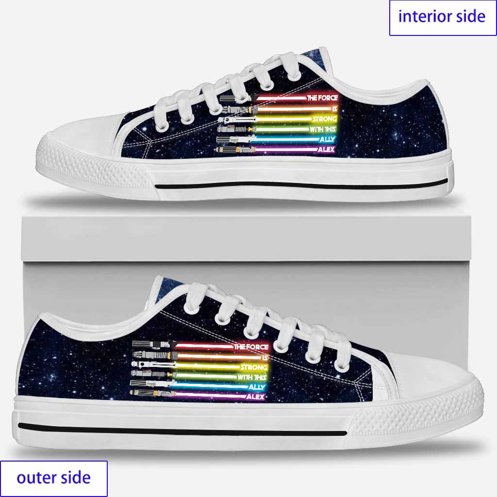 Personalized LGBT Support Low Top Shoes Custom Name Gift
