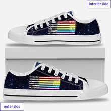Load image into Gallery viewer, Personalized LGBT Support Low Top Shoes Custom Name Gift
