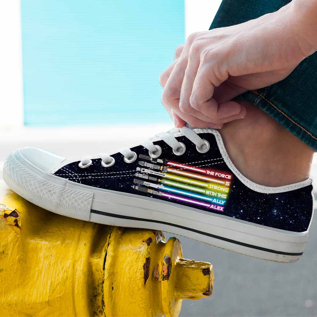 Personalized LGBT Support Low Top Shoes Custom Name Gift