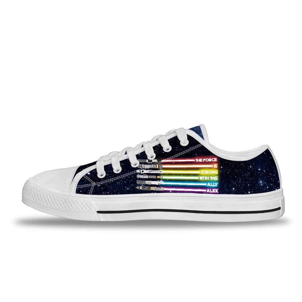 Personalized LGBT Support Low Top Shoes Custom Name Gift