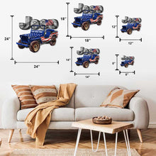 Load image into Gallery viewer, Personalized Independence Day Jeep Cut Metal Sign for Family
