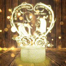 Load image into Gallery viewer, Personalized Nightmare Shaped Plaque Light Base with Custom Names Gift for Couples
