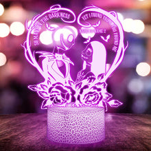 Load image into Gallery viewer, Personalized Nightmare Shaped Plaque Light Base with Custom Names Gift for Couples
