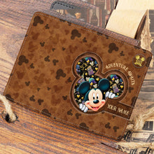 Load image into Gallery viewer, Personalized Mouse Ears Passport Holder for Travel Lovers
