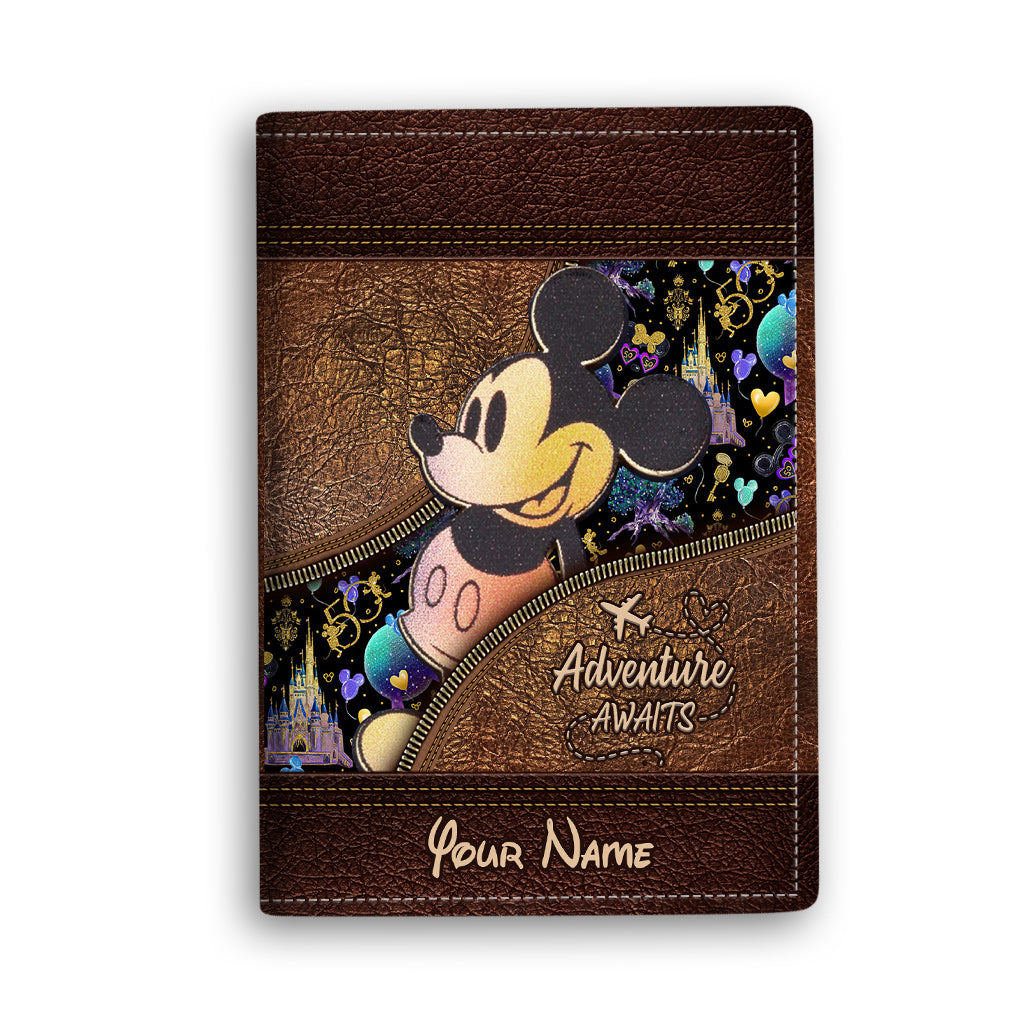Personalized Magic Mouse Ears Passport Holder Custom Name Gift