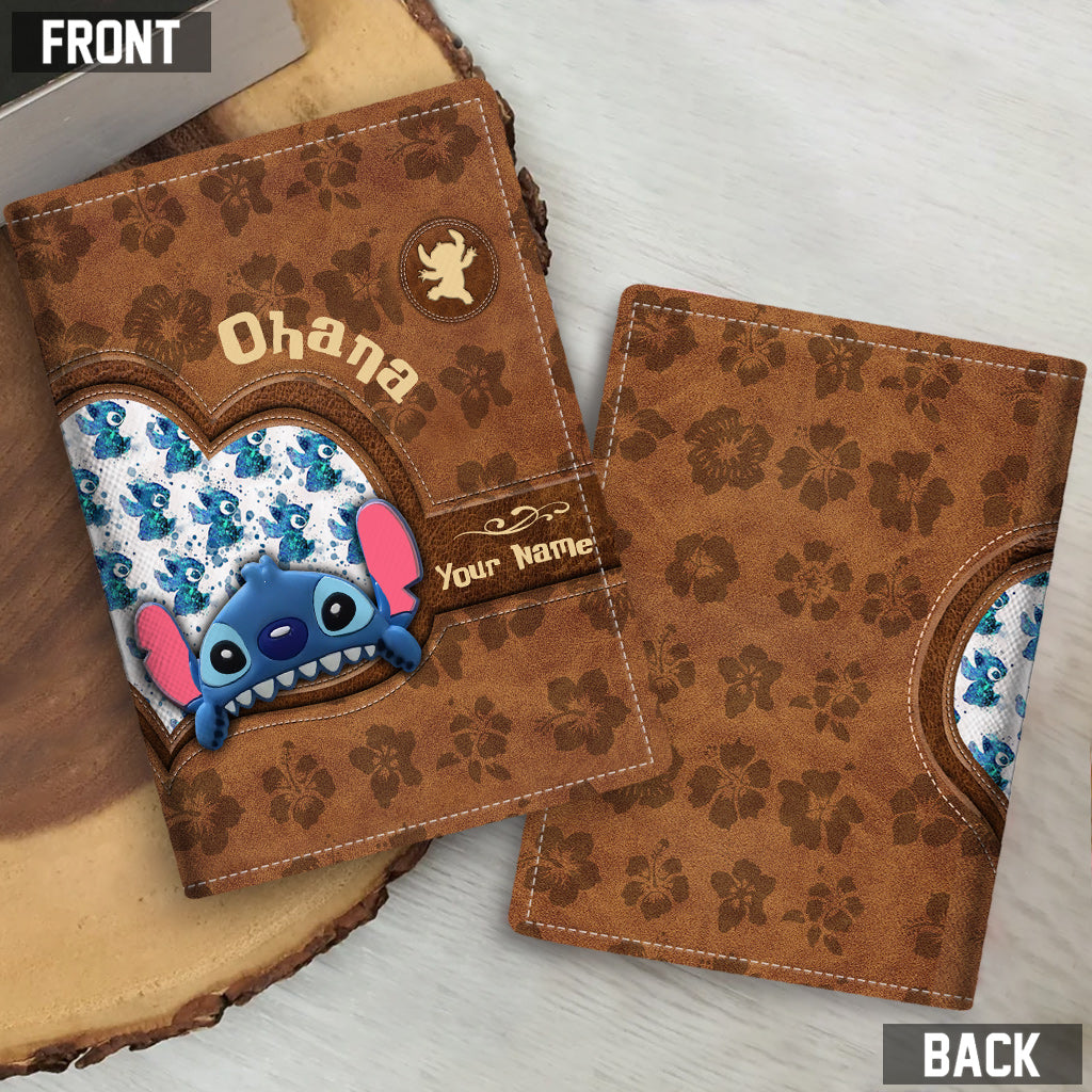 Personalized Ohana Passport Holder Custom Name Travel Gift