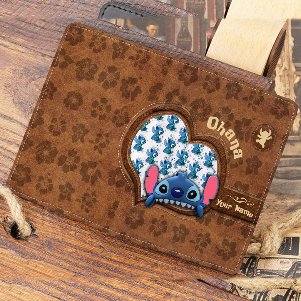 Personalized Ohana Passport Holder Custom Name Travel Gift