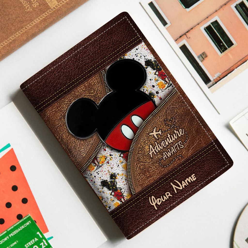 Personalized Magic Mouse Ears Passport Holder Gift for Travel
