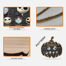 Load image into Gallery viewer, Personalized Halloween Wood Sign Custom Family Names Unique Decor
