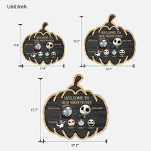 Load image into Gallery viewer, Personalized Halloween Wood Sign Custom Family Names Unique Decor
