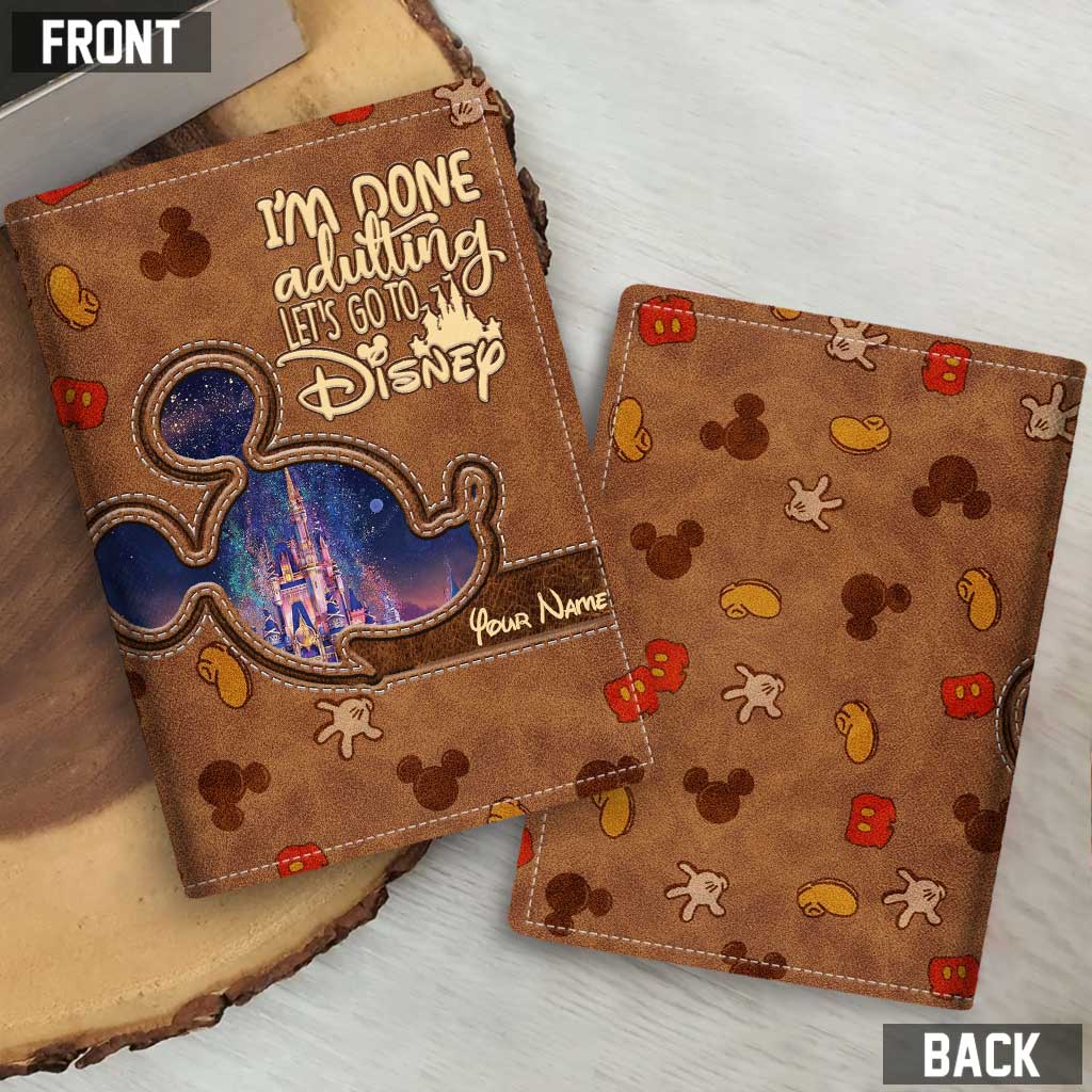 Personalized Disney Passport Holder Custom Name Travel Gift