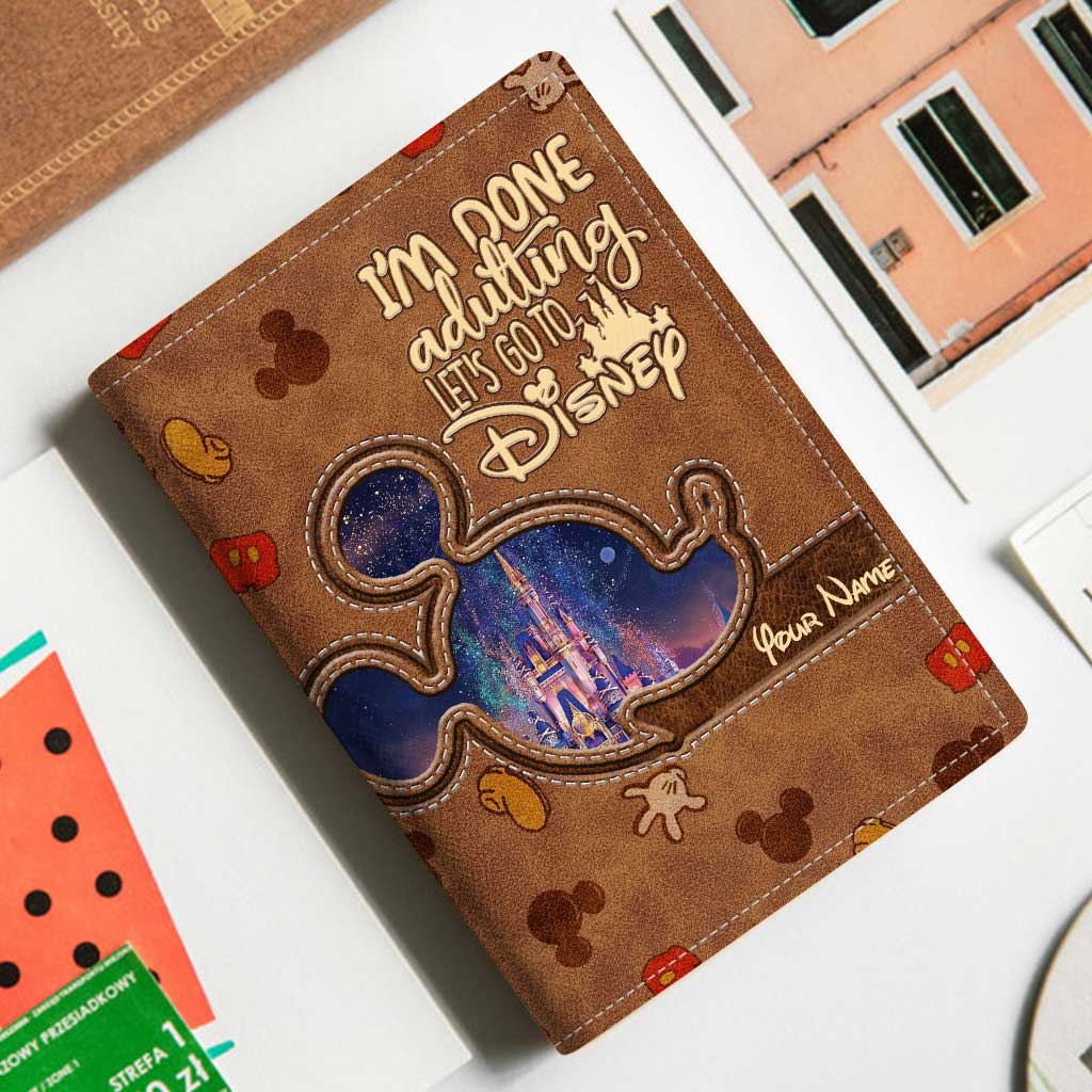Personalized Disney Passport Holder Custom Name Travel Gift