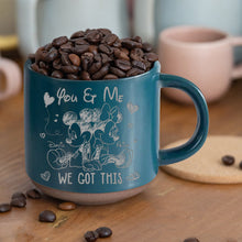 Load image into Gallery viewer, Personalized Engraved Pottery Mug Custom Name Gift for Couples
