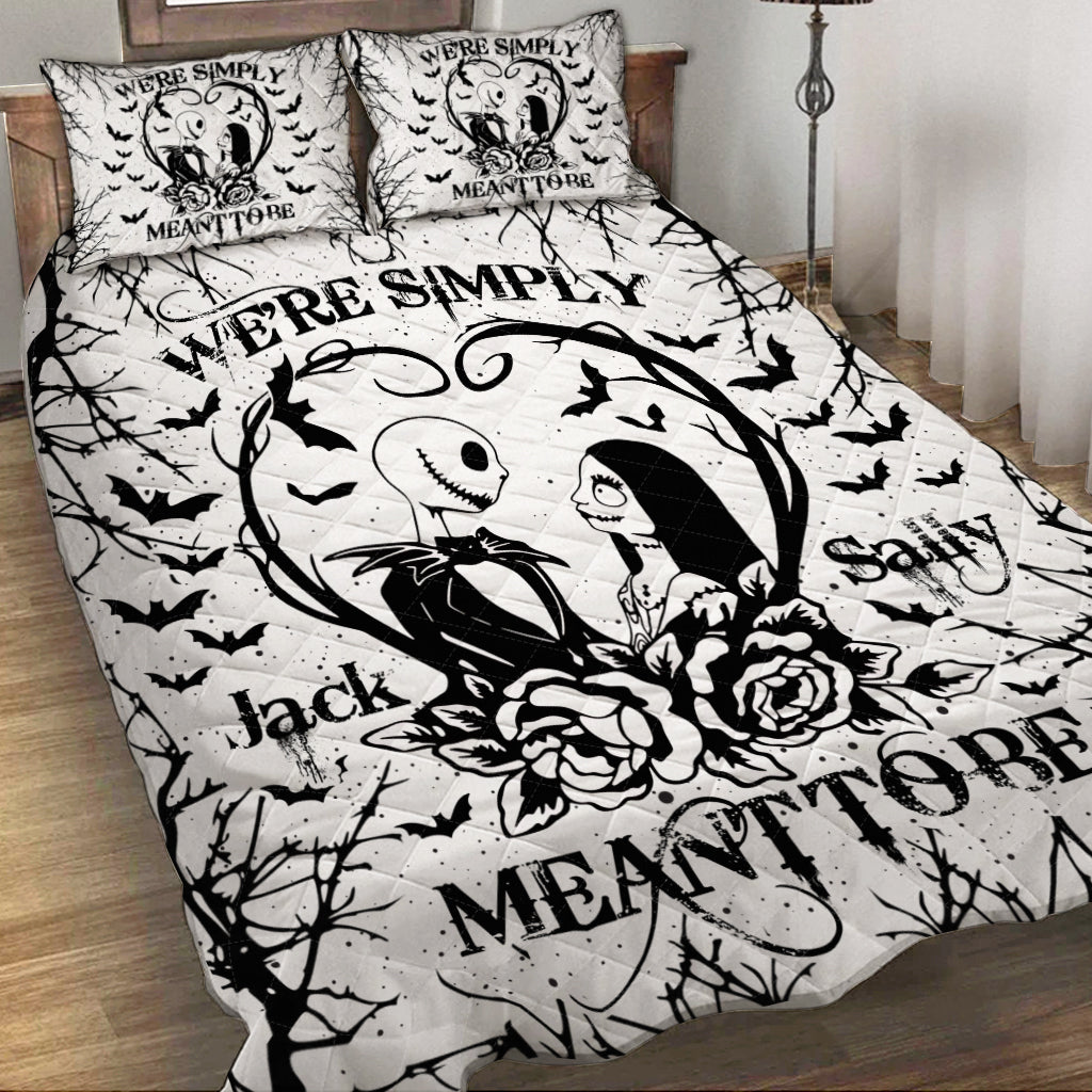 Personalized Nightmare Before Christmas Quilt Set for Couples