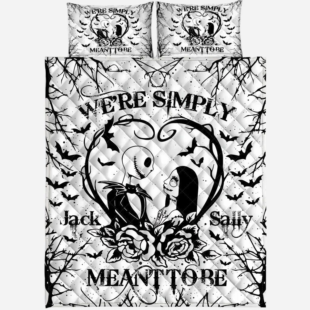 Personalized Nightmare Before Christmas Quilt Set for Couples