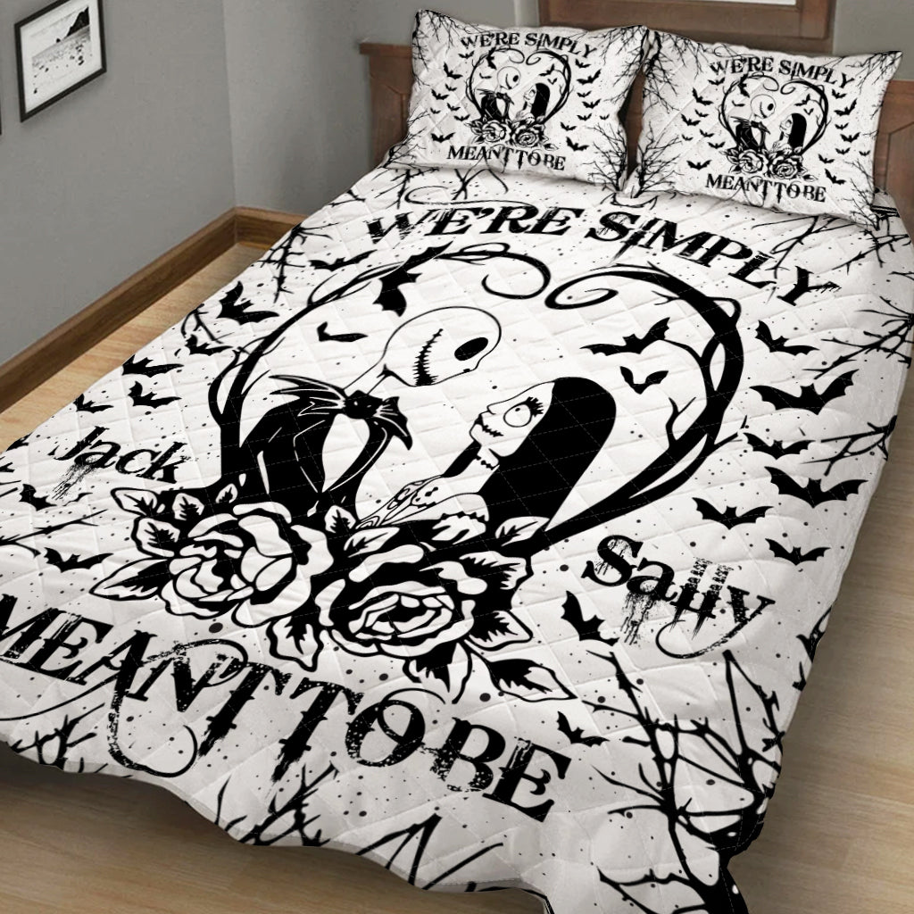 Personalized Nightmare Before Christmas Quilt Set for Couples