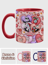 Load image into Gallery viewer, Personalized Valentine's Day Accent Mug Custom Name Gift for Couples
