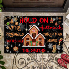 Load image into Gallery viewer, Personalized Christmas Doormat with Family Name - Holiday Decor
