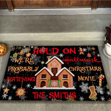 Load image into Gallery viewer, Personalized Christmas Doormat with Family Name - Holiday Decor
