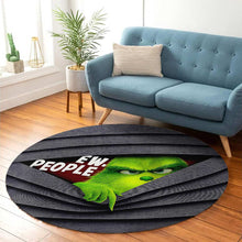 Load image into Gallery viewer, Personalized Christmas Round Rug with Grinch Design for Holiday Decor
