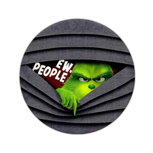 Load image into Gallery viewer, Personalized Christmas Round Rug with Grinch Design for Holiday Decor
