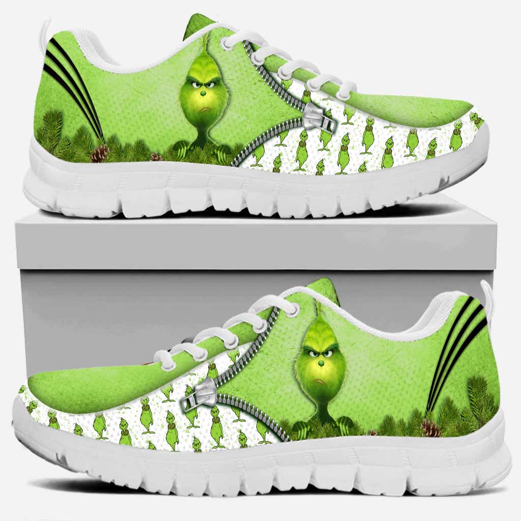 Personalized Grinch Christmas Sneakers Custom Name Gift