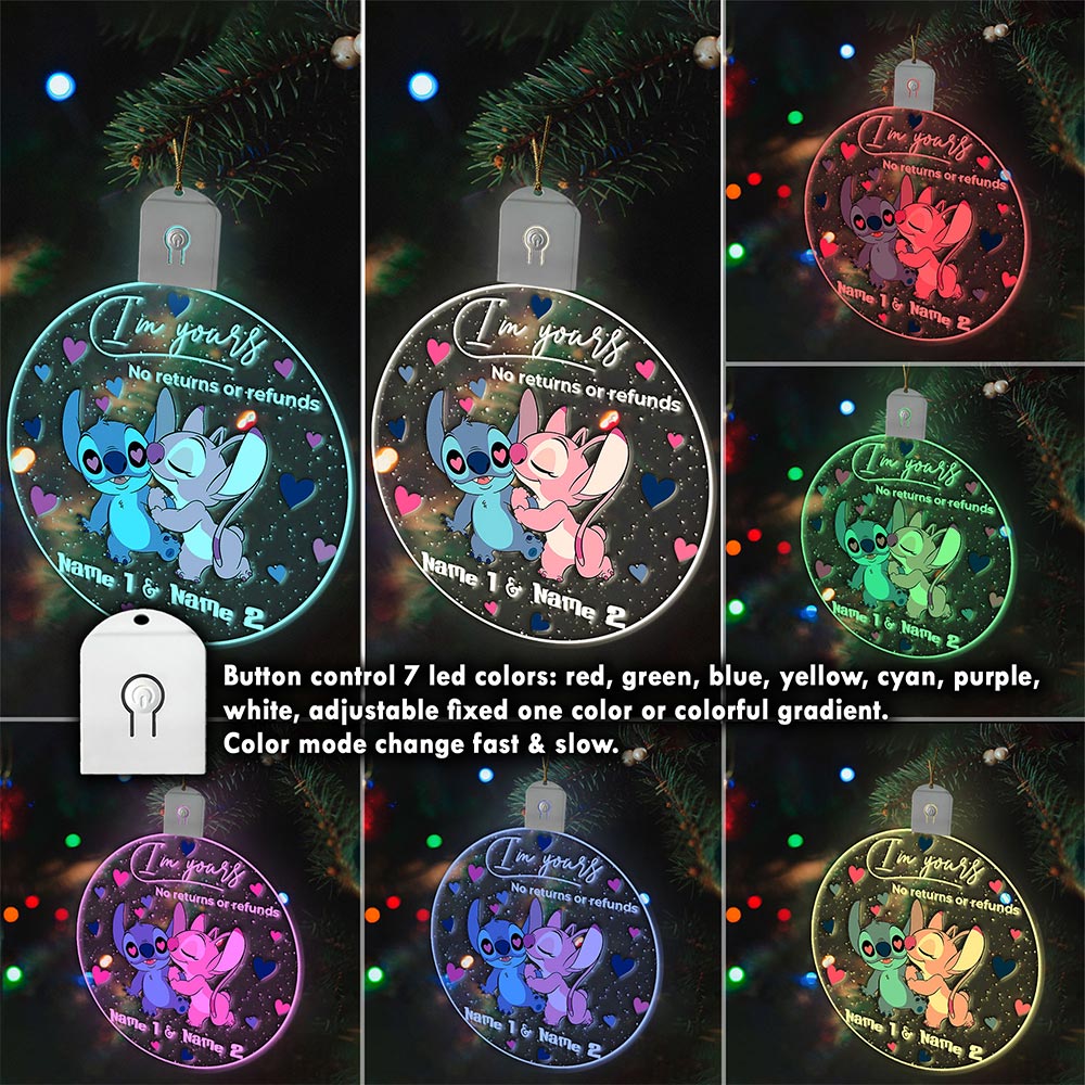 Personalized LED Acrylic Ornament Custom Name Christmas Gift