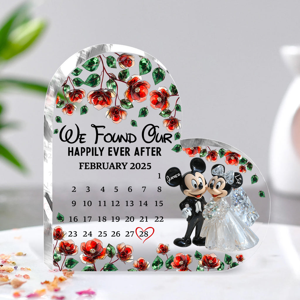 Personalized Acrylic Plaque with Custom Names and Date Gift