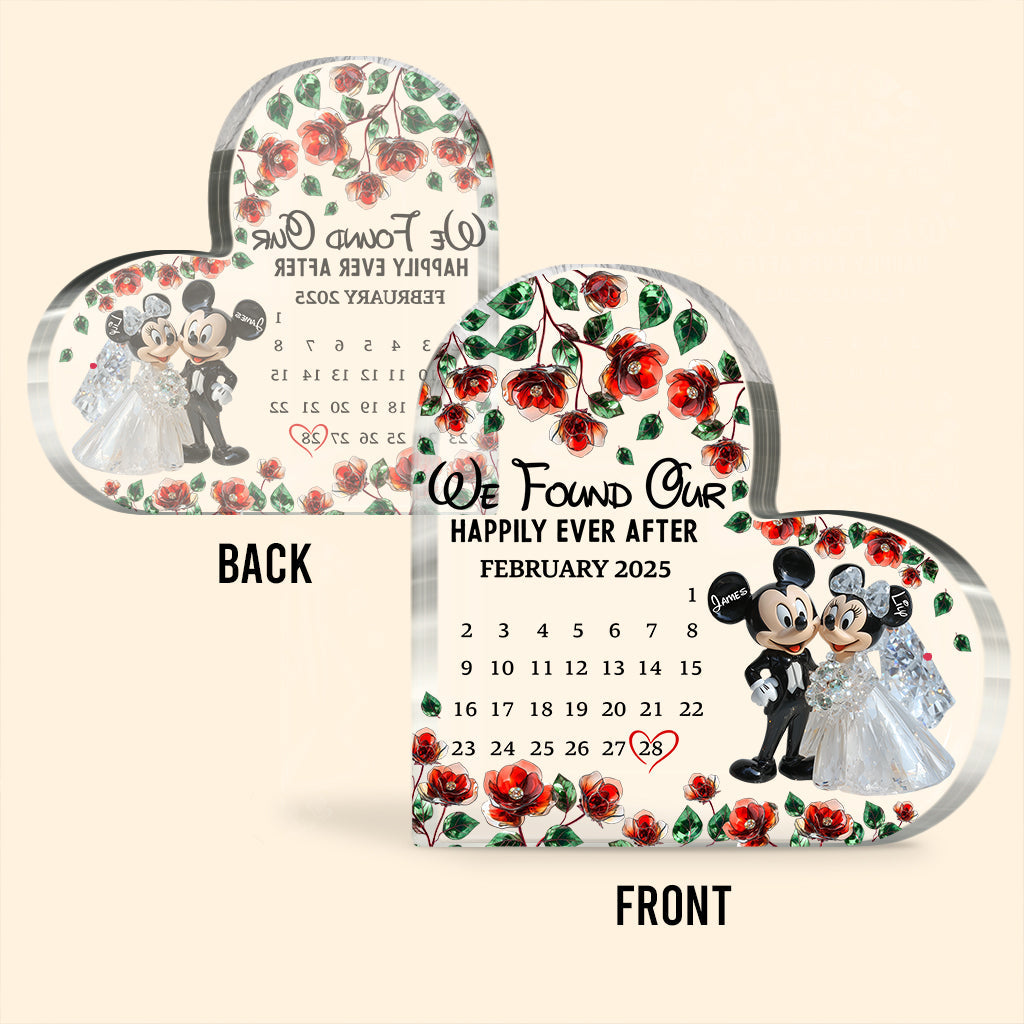 Personalized Acrylic Plaque with Custom Names and Date Gift