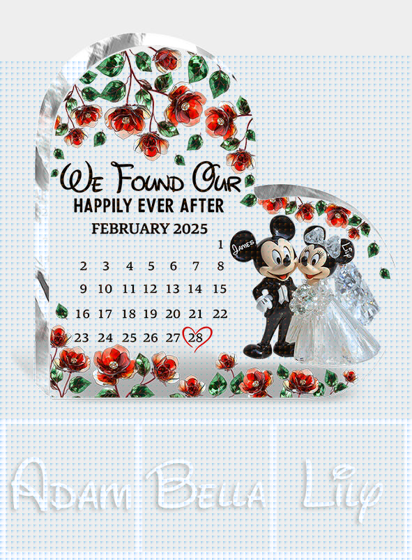 Personalized Acrylic Plaque with Custom Names and Date Gift