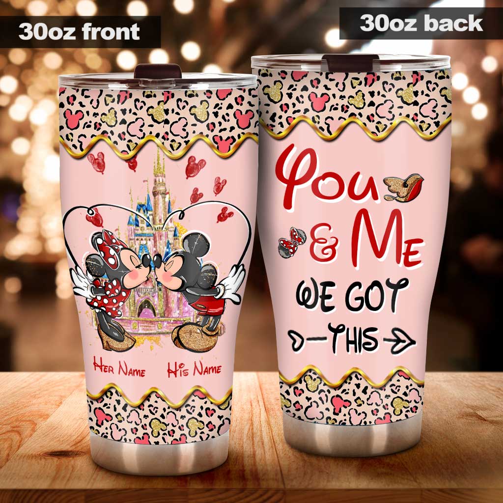 Personalized Couple Tumbler Custom Names Cute Design Gift