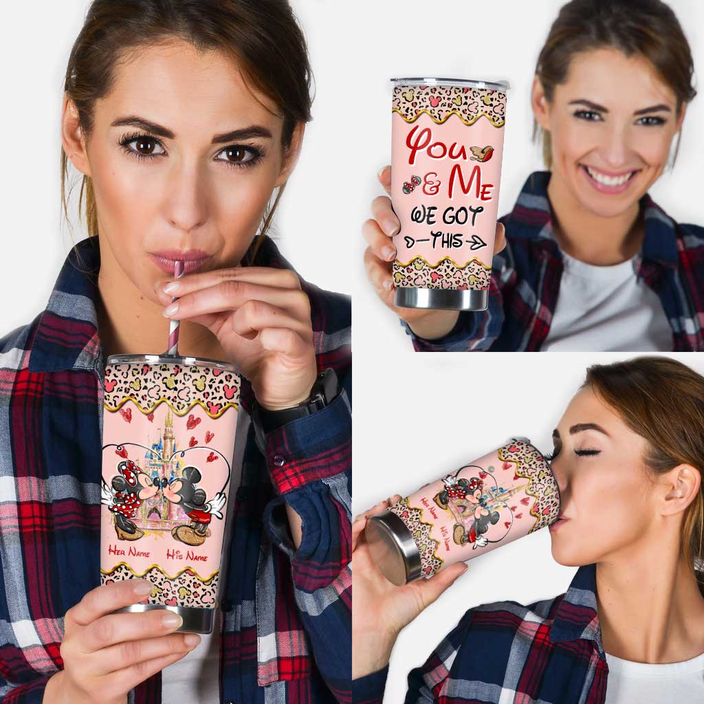 Personalized Couple Tumbler Custom Names Cute Design Gift