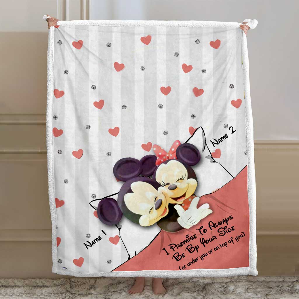 Personalized Couple Blanket I Promise To Always Be By Your Side Gift