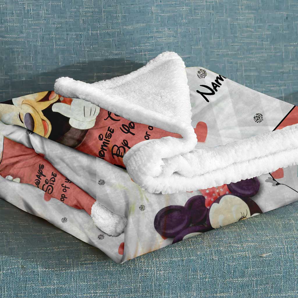 Personalized Couple Blanket I Promise To Always Be By Your Side Gift