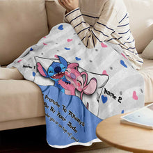 Load image into Gallery viewer, Personalized Couple Ohana Blanket Custom Names Gift for Anniversary

