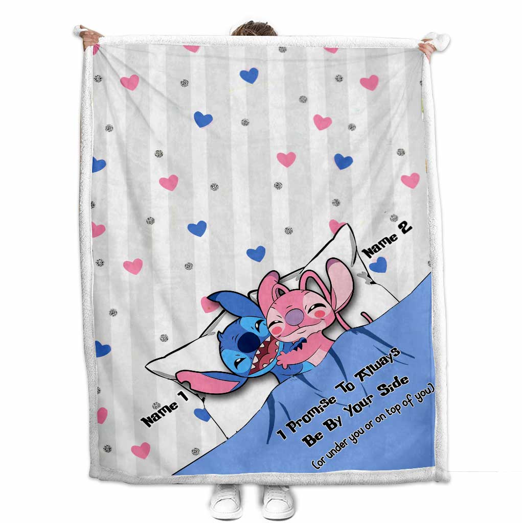 Personalized Couple Ohana Blanket Custom Names Gift for Anniversary
