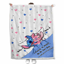 Load image into Gallery viewer, Personalized Couple Ohana Blanket Custom Names Gift for Anniversary
