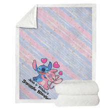 Load image into Gallery viewer, Personalized Ohana Snuggle Blanket Custom Name Gift for Couples
