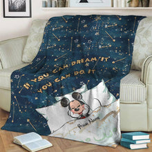 Load image into Gallery viewer, Personalized Mouse Blanket Custom Name Cozy Gift for Kids
