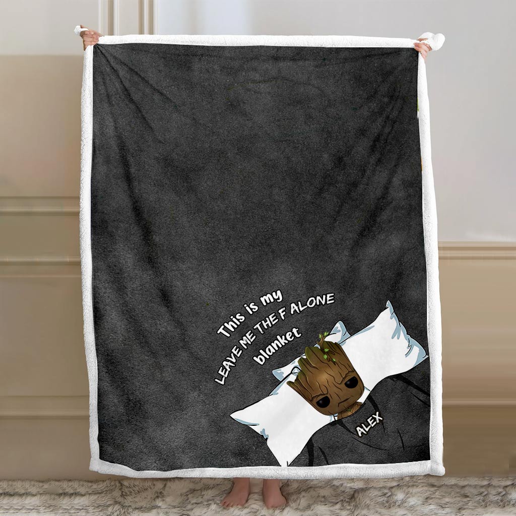 Personalized Leave Me Alone Blanket Custom Name for Birthdays