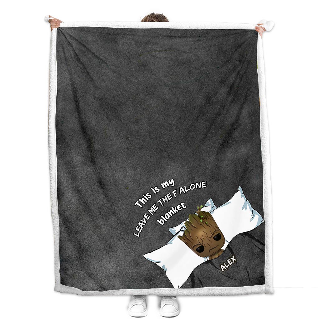 Personalized Leave Me Alone Blanket Custom Name for Birthdays