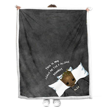 Load image into Gallery viewer, Personalized Leave Me Alone Blanket Custom Name for Birthdays
