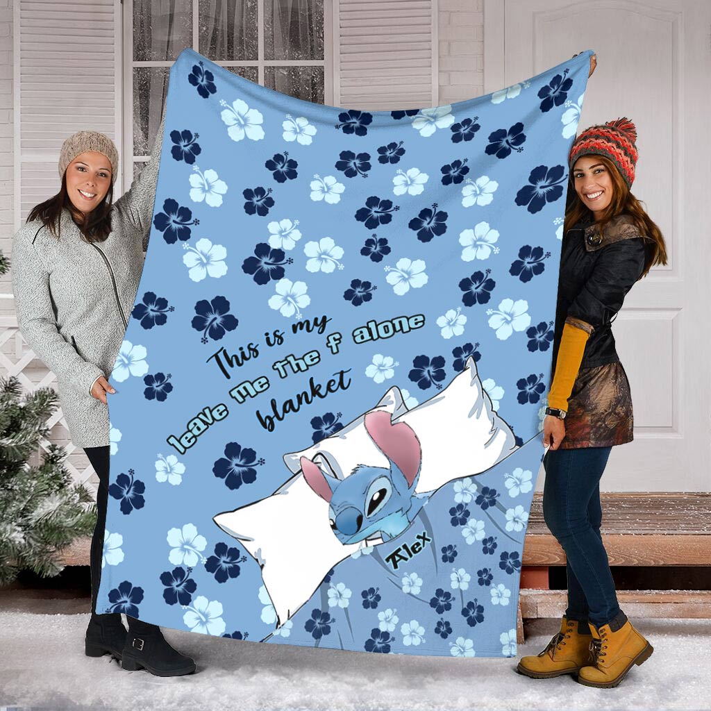 Personalized Leave Me Alone Blanket Custom Name Gift for Her