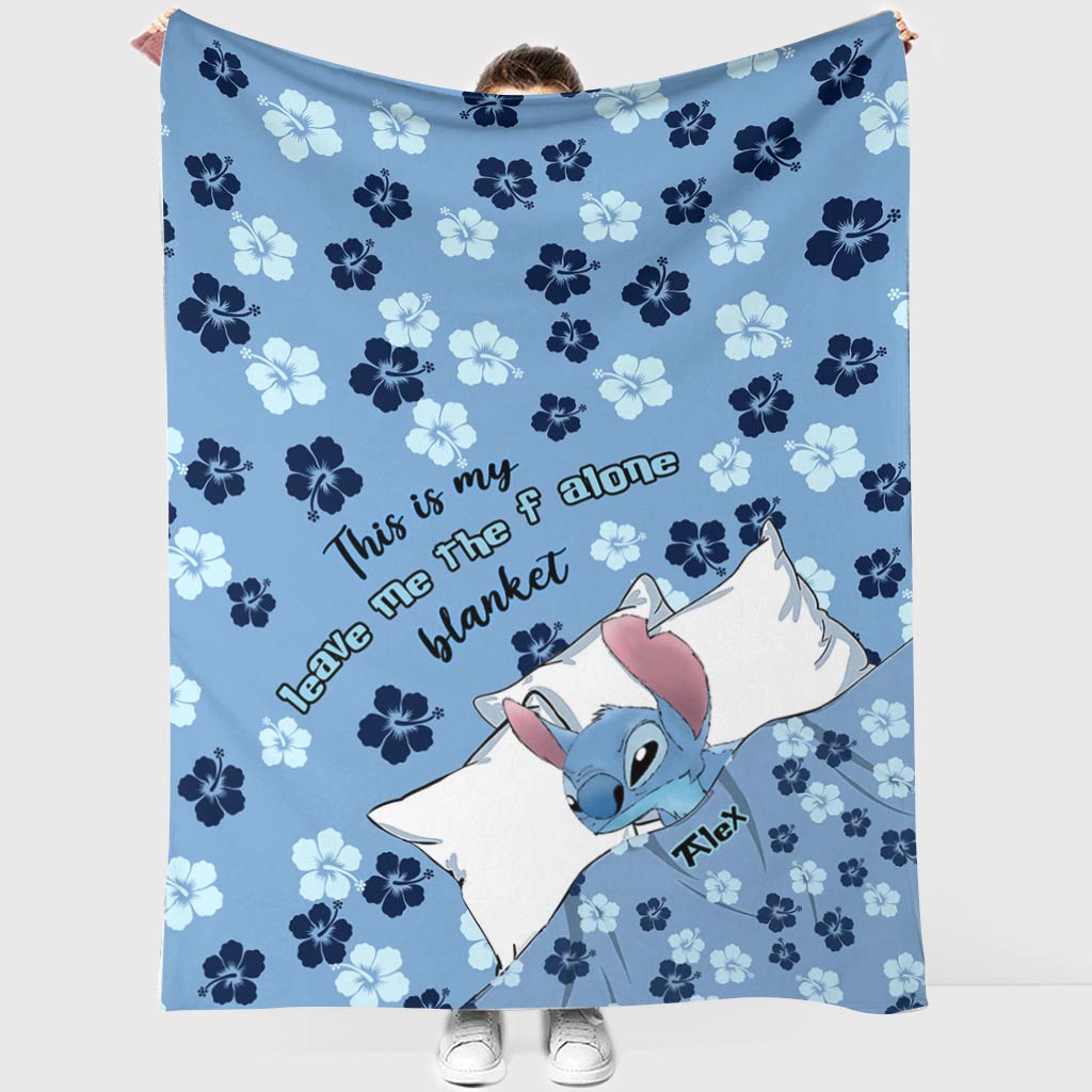 Personalized Leave Me Alone Blanket Custom Name Gift for Her