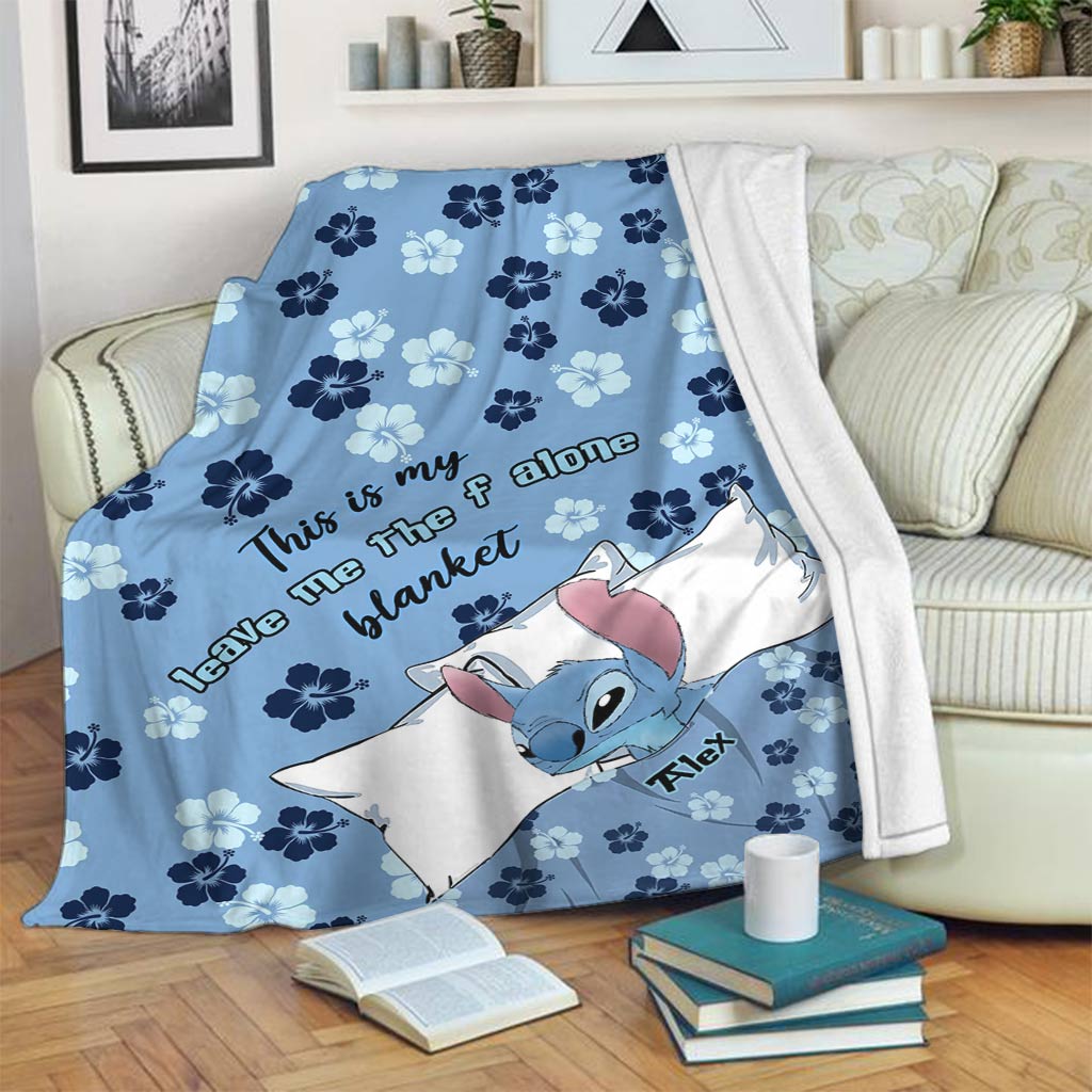 Personalized Leave Me Alone Blanket Custom Name Gift for Her
