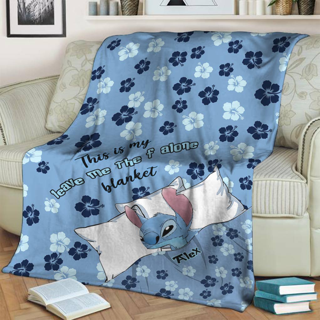 Personalized Leave Me Alone Blanket Custom Name Gift for Her