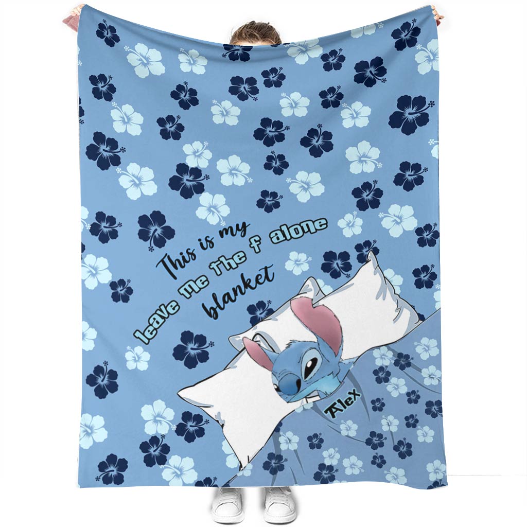 Personalized Leave Me Alone Blanket Custom Name Gift for Her
