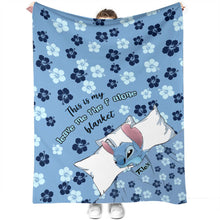 Load image into Gallery viewer, Personalized Leave Me Alone Blanket Custom Name Gift for Her
