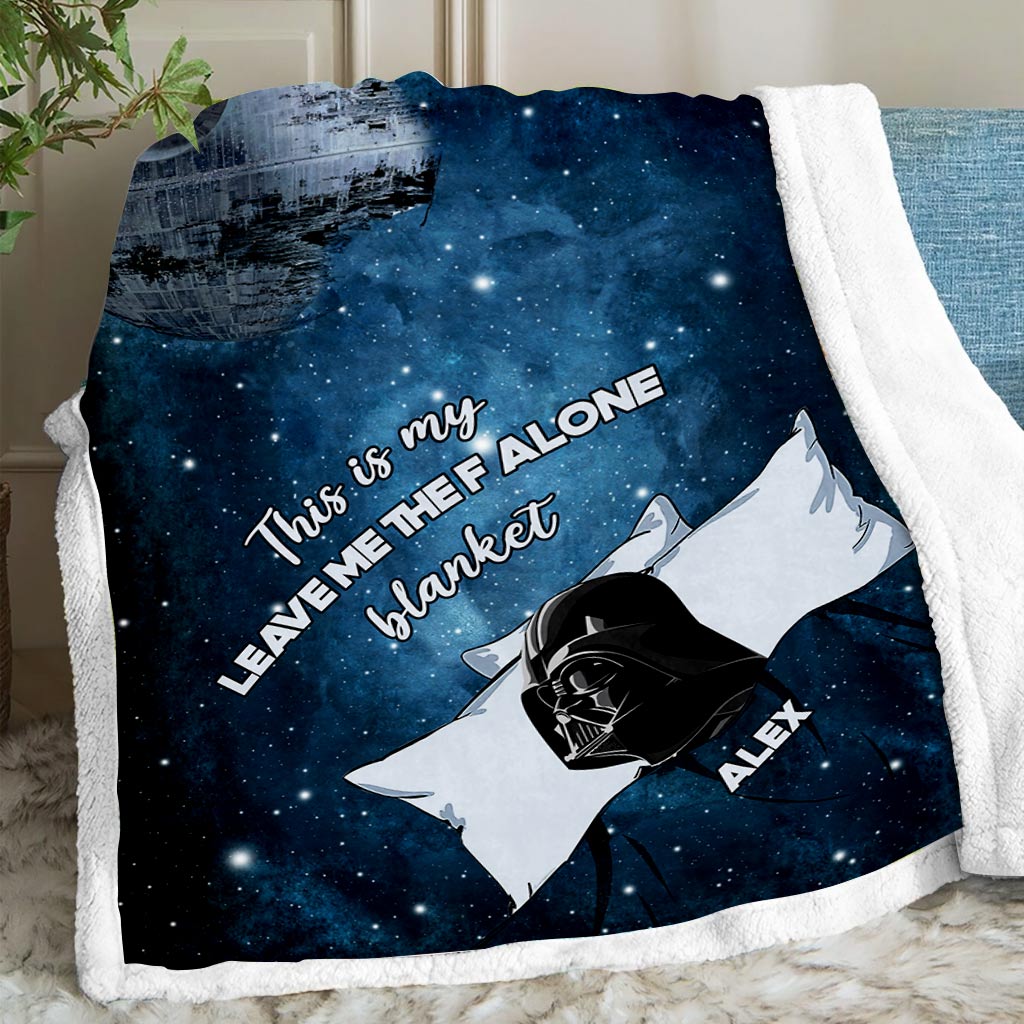 Personalized Leave Me Alone Blanket Custom Name Plush Gift